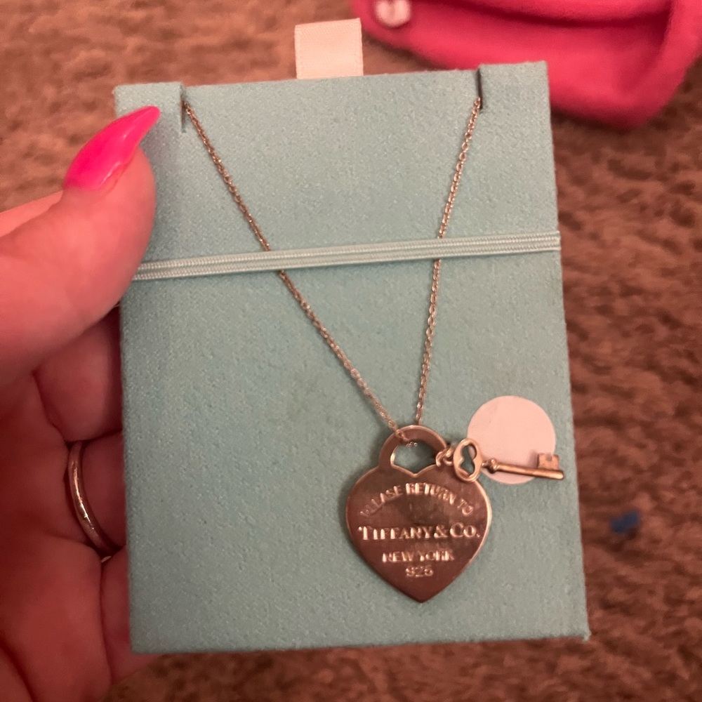 Tiffany and Co, Return to Tiffany’s key 18 inch necklace with custom engraving